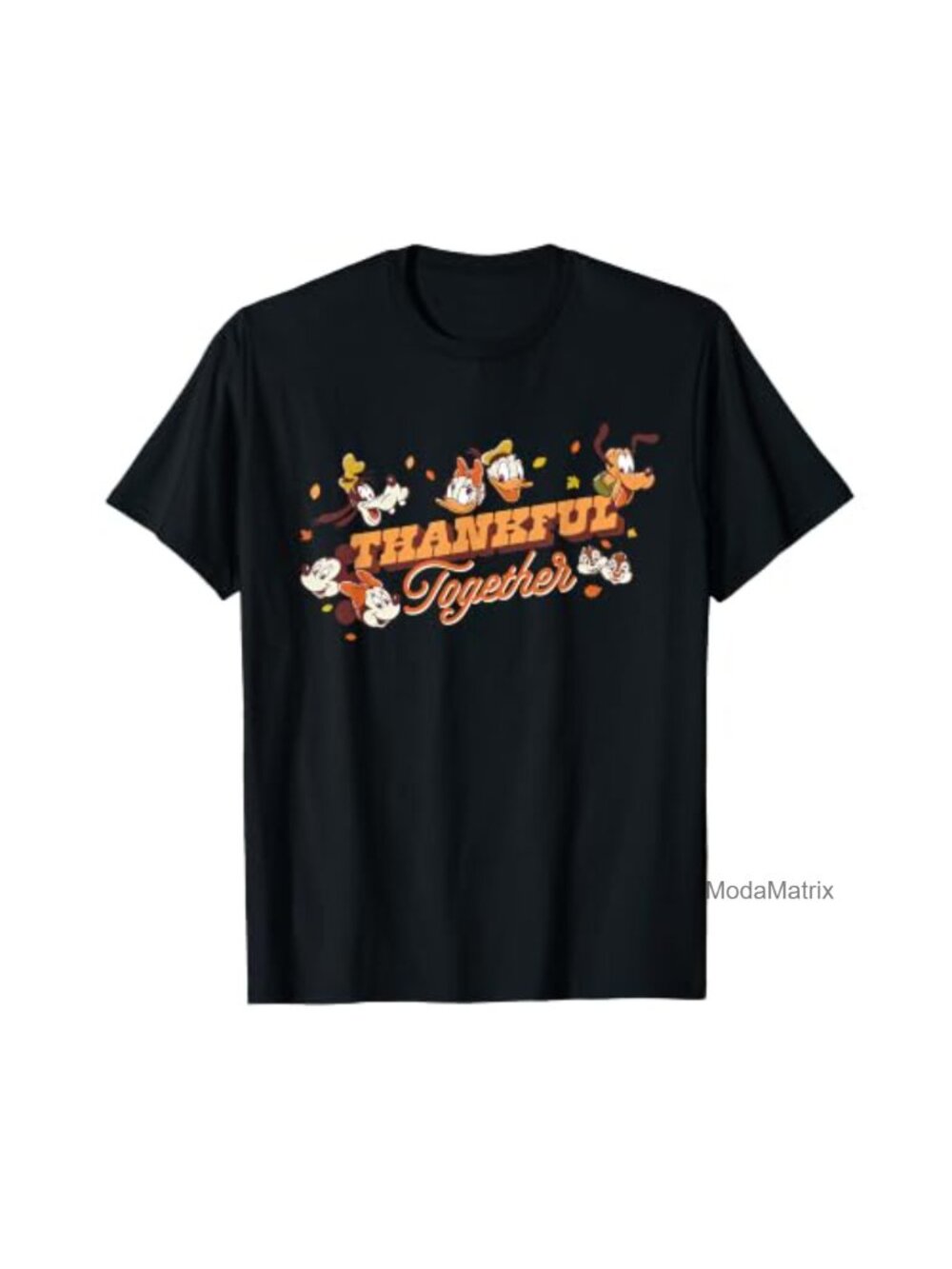 Disney Mickey Mouse Fall Thankful Together T-Shirt Classic Fit Cotton Blend